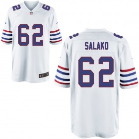 Mens Buffalo Bills Nike White Alternate Game Jersey SALAKO#62