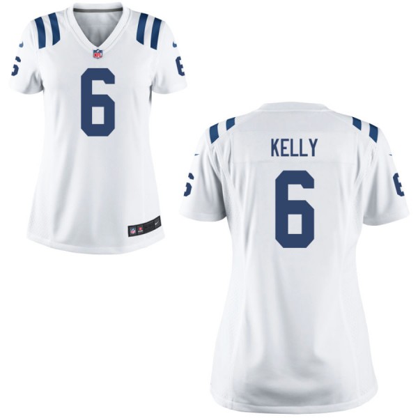Women's Indianapolis Colts Nike White Game Jersey- KELLY#6