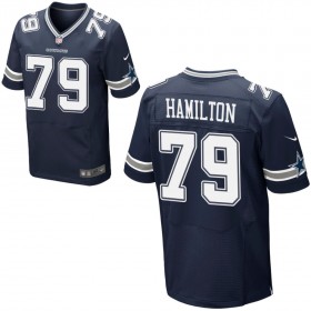 Mens Dallas Cowboys Nike Navy Blue Elite Jersey HAMILTON#79