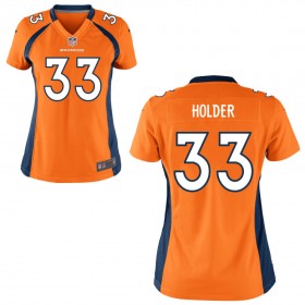 Women's Denver Broncos Nike Orange Game Jersey HOLDER#33