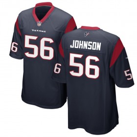 Youth Houston Texans Nike Navy Game Jersey JOHNSON#56