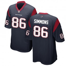 Youth Houston Texans Nike Navy Game Jersey SIMMONS#86
