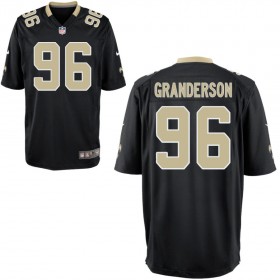 Youth New Orleans Saints Nike Black Game Jersey GRANDERSON#96