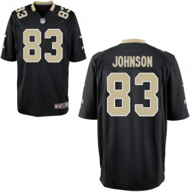 Youth New Orleans Saints Nike Black Game Jersey JOHNSON#83