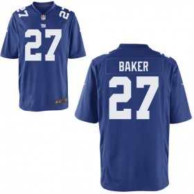 Youth New York Giants Nike Royal Game Jersey BAKER#27