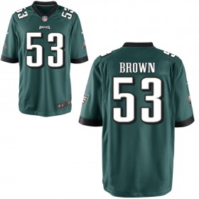 Youth Philadelphia Eagles Nike Midnight Green Game Jersey BROWN#53