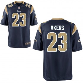 Youth Los Angeles Rams Nike Navy Game Jersey AKERS#23