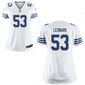 Women's Indianapolis Colts Nike White Game Jersey LEONARD#53