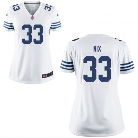 Women's Indianapolis Colts Nike White Game Jersey NIX#33