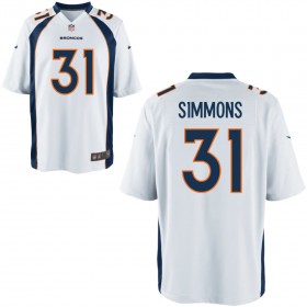 Nike Men's Denver Broncos Game White Jersey SIMMONS#31