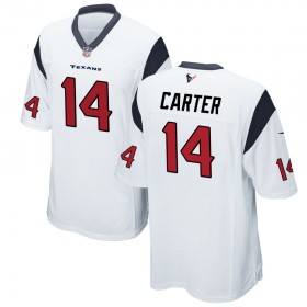 Nike Men's Houston Texans Game White Jersey CARTER#14