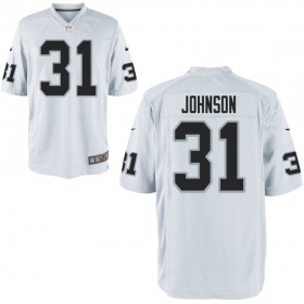 Nike Men's Las Vegas Raiders Game White Jersey JOHNSON#31