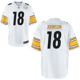 Nike Men's Pittsburgh Steelers Game White Jersey JOHNSON#18