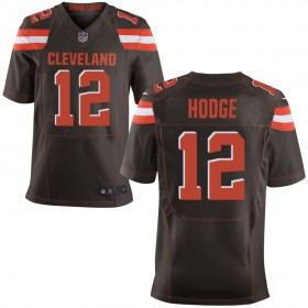 Men's Cleveland Browns Nike Brown Elite Jersey HODGE#12