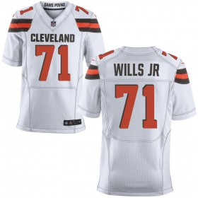 Men's Cleveland Browns Nike White Elite Jersey WILLS JR#71